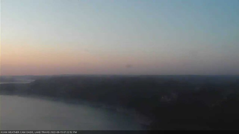 Lake Travis webcam, September 15, 2022 7:25 PM CT