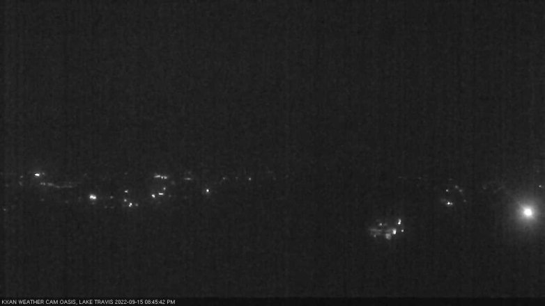 Lake Travis webcam, September 15, 2022 8:45 PM CT