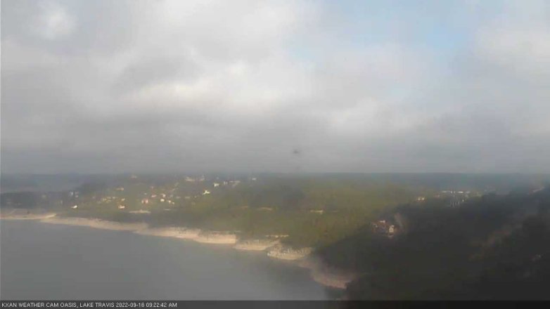 Lake Travis webcam, September 16, 2022 9:25 AM CT