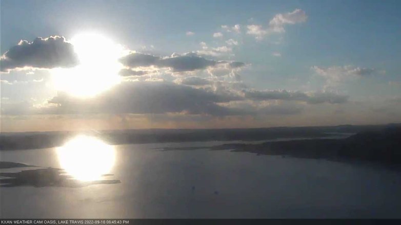 Lake Travis webcam, September 16, 2022 6:45 PM CT