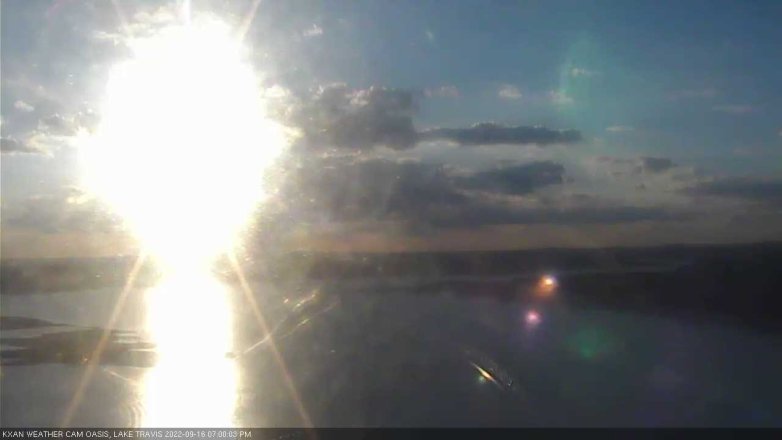 Lake Travis webcam, September 16, 2022 7:00 PM CT