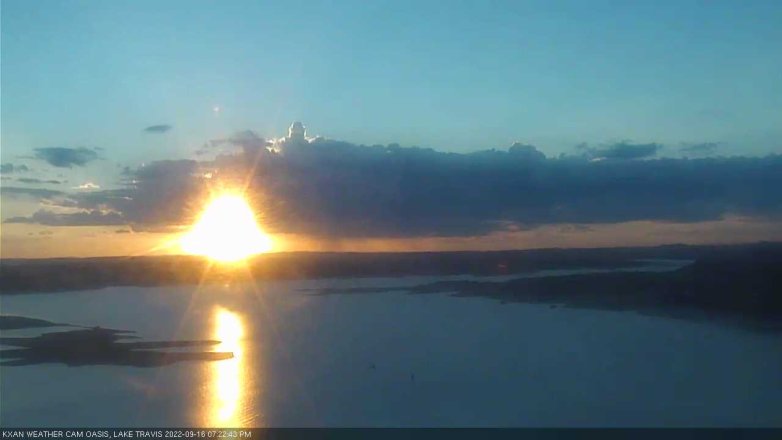 Lake Travis webcam, September 16, 2022 7:25 PM CT