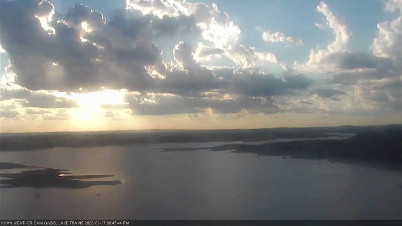 Lake Travis webcam, September 17, 2022 6:45 PM CT