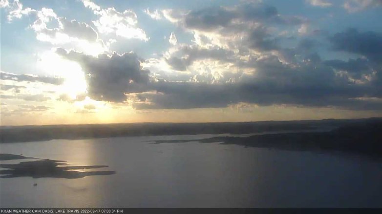 Lake Travis webcam, September 17, 2022 7:00 PM CT