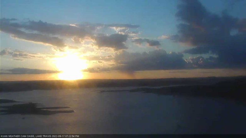 Lake Travis webcam, September 17, 2022 7:25 PM CT