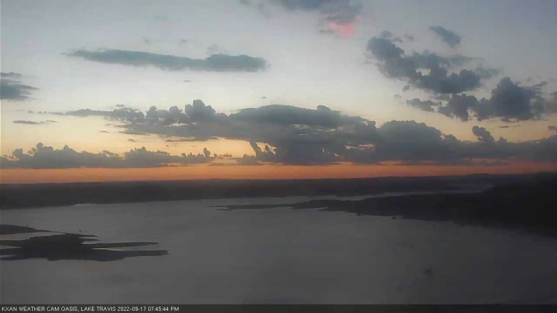 Lake Travis webcam, September 17, 2022 7:45 PM CT