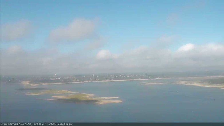 Lake Travis webcam, September 18, 2022 9:45 AM CT