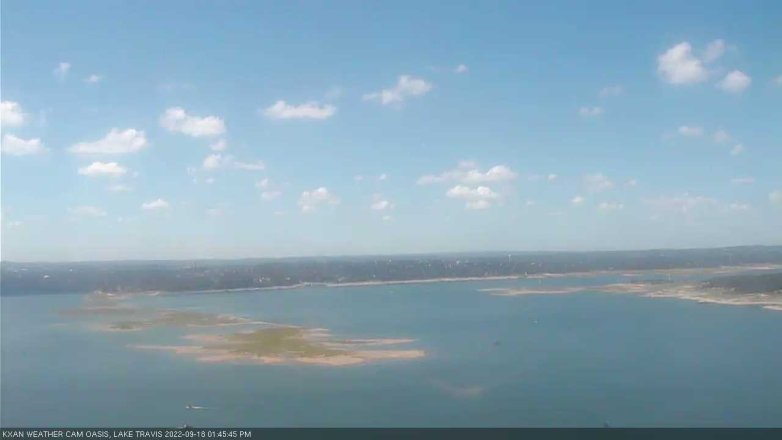 Lake Travis webcam, September 18, 2022 1:45 PM CT