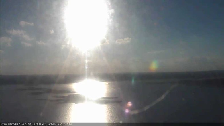 Lake Travis webcam, September 18, 2022 6:25 PM CT