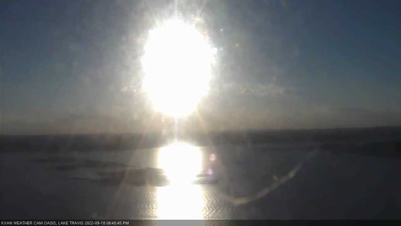 Lake Travis webcam, September 18, 2022 6:45 PM CT