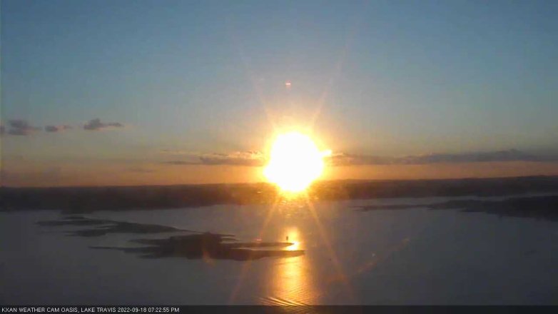 Lake Travis webcam, September 18, 2022 7:25 PM CT