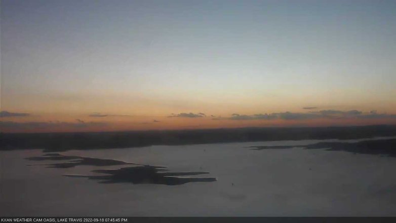 Lake Travis webcam, September 18, 2022 7:45 PM CT