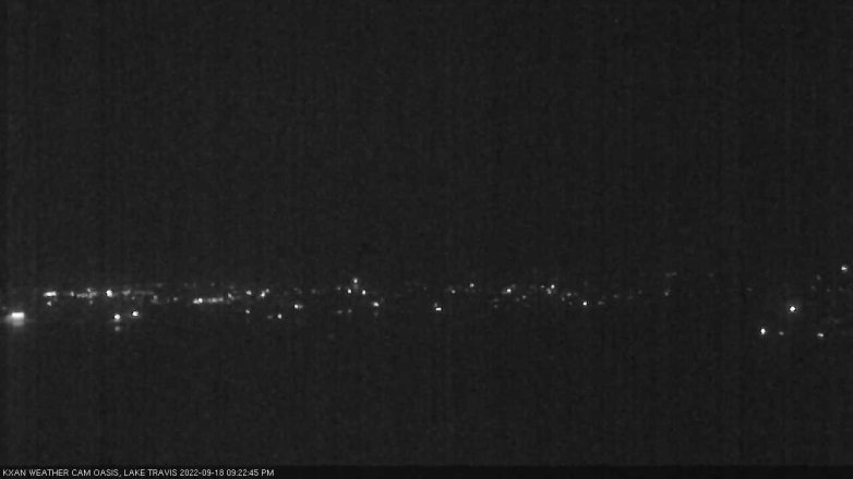 Lake Travis webcam, September 18, 2022 9:25 PM CT