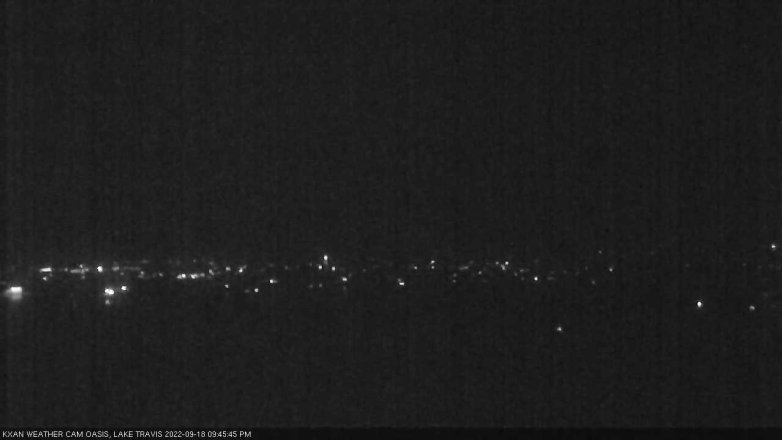Lake Travis webcam, September 18, 2022 9:45 PM CT