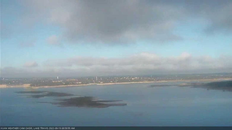 Lake Travis webcam, September 19, 2022 9:00 AM CT
