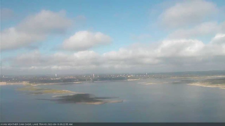 Lake Travis webcam, September 19, 2022 9:25 AM CT