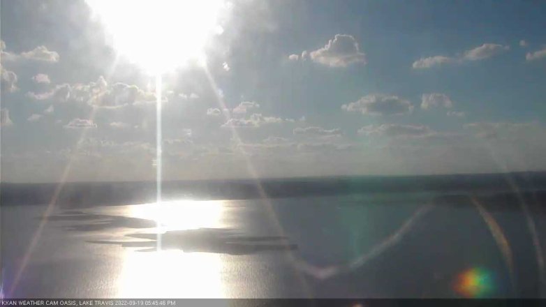 Lake Travis webcam, September 19, 2022 5:45 PM CT