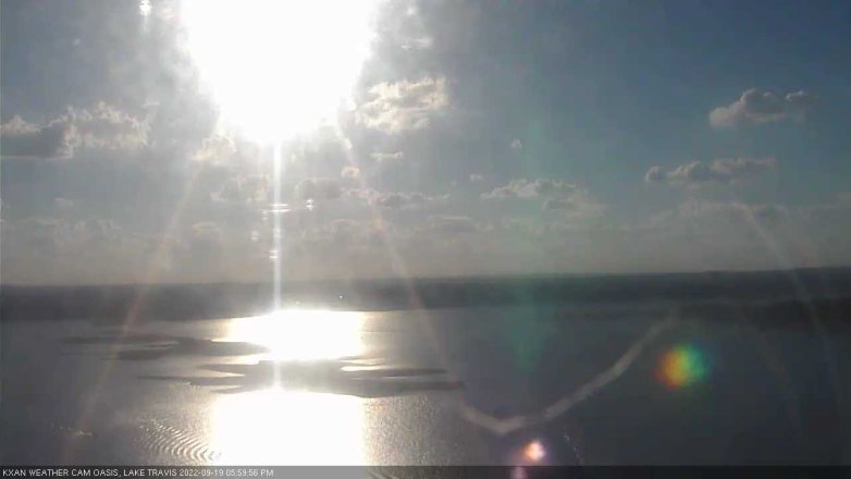 Lake Travis webcam, September 19, 2022 6:00 PM CT
