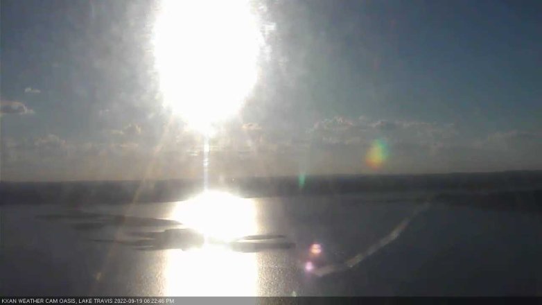 Lake Travis webcam, September 19, 2022 6:25 PM CT