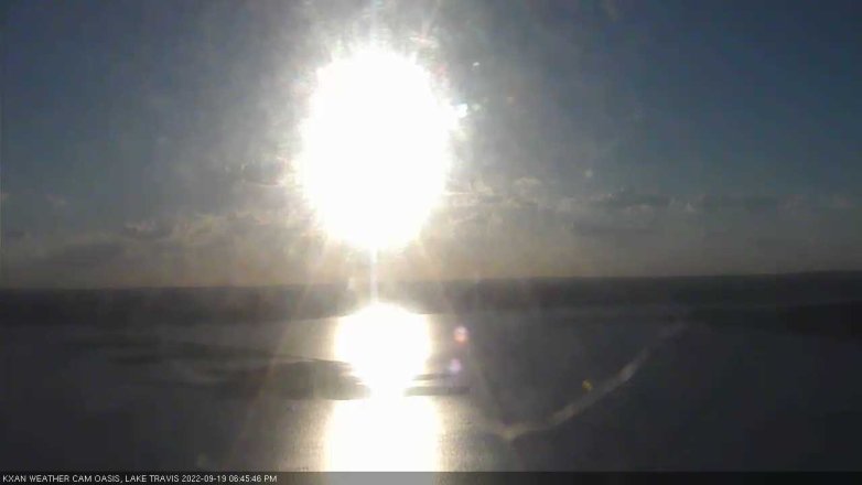 Lake Travis webcam, September 19, 2022 6:45 PM CT