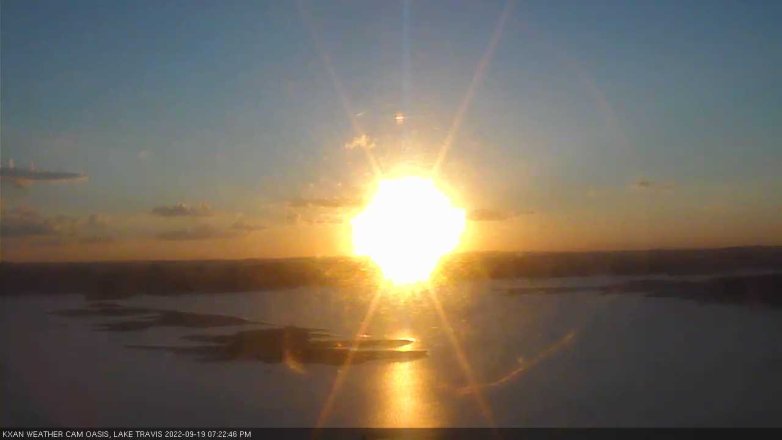 Lake Travis webcam, September 19, 2022 7:25 PM CT