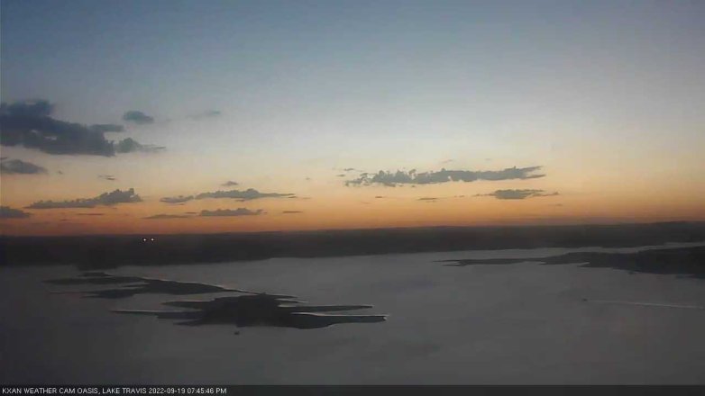 Lake Travis webcam, September 19, 2022 7:45 PM CT