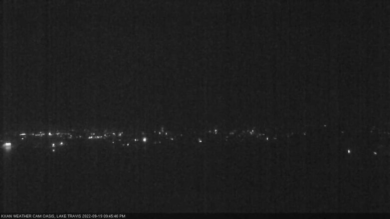 Lake Travis webcam, September 19, 2022 9:45 PM CT