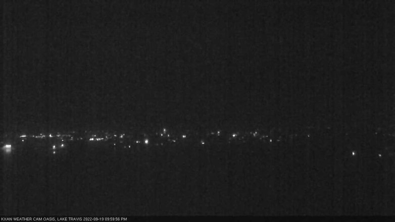 Lake Travis webcam, September 19, 2022 10:00 PM CT