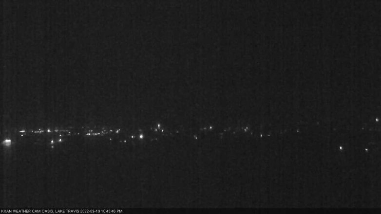 Lake Travis webcam, September 19, 2022 10:45 PM CT