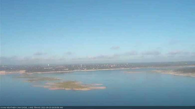 Lake Travis webcam, September 20, 2022 9:00 AM CT