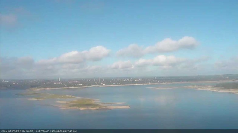 Lake Travis webcam, September 20, 2022 9:25 AM CT