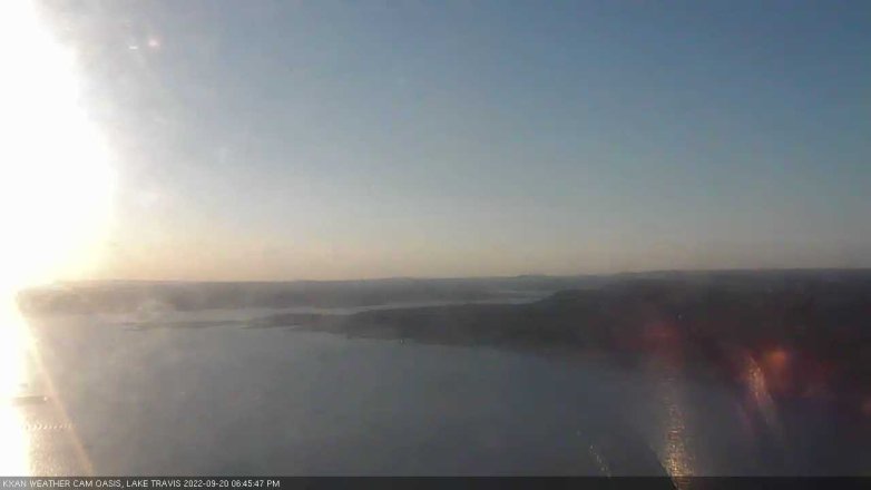 Lake Travis webcam, September 20, 2022 6:45 PM CT