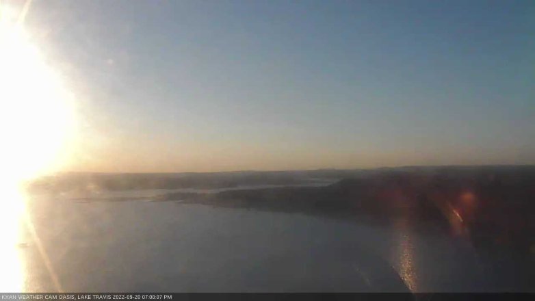 Lake Travis webcam, September 20, 2022 7:00 PM CT