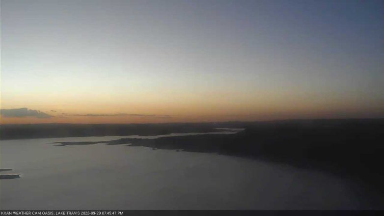 Lake Travis webcam, September 20, 2022 7:45 PM CT