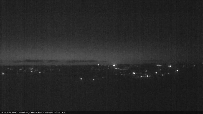 Lake Travis webcam, September 20, 2022 8:25 PM CT