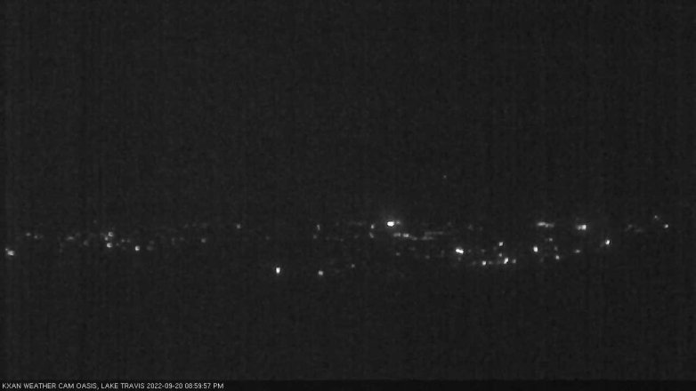 Lake Travis webcam, September 20, 2022 9:00 PM CT