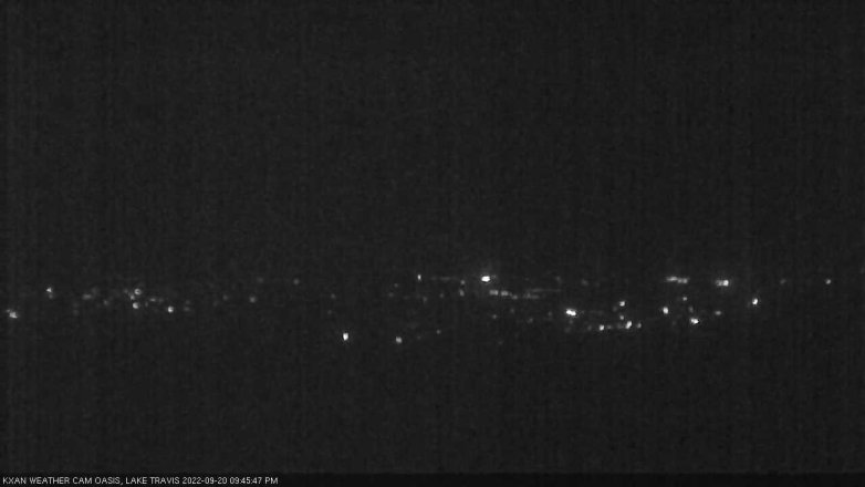 Lake Travis webcam, September 20, 2022 9:45 PM CT