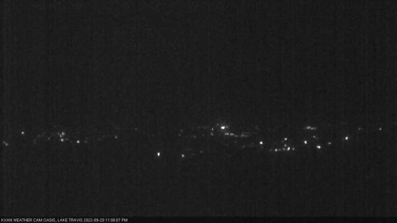 Lake Travis webcam, September 20, 2022 11:00 PM CT