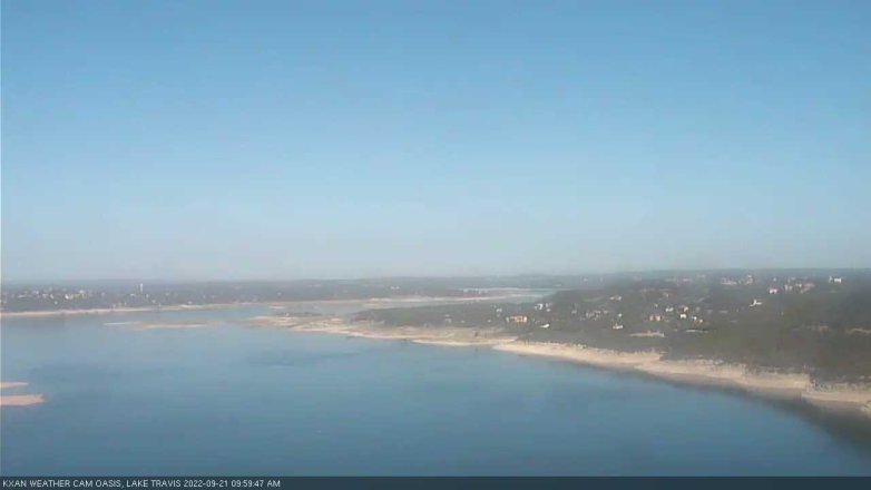 Lake Travis webcam, September 21, 2022 10:00 AM CT