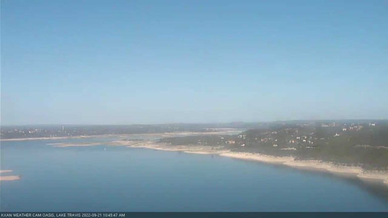 Lake Travis webcam, September 21, 2022 10:45 AM CT