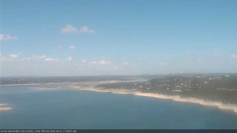 Lake Travis webcam, September 21, 2022 12:00 PM CT