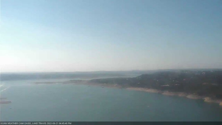 Lake Travis webcam, September 21, 2022 4:45 PM CT