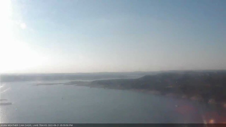 Lake Travis webcam, September 21, 2022 6:00 PM CT