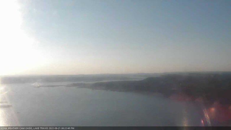 Lake Travis webcam, September 21, 2022 6:25 PM CT