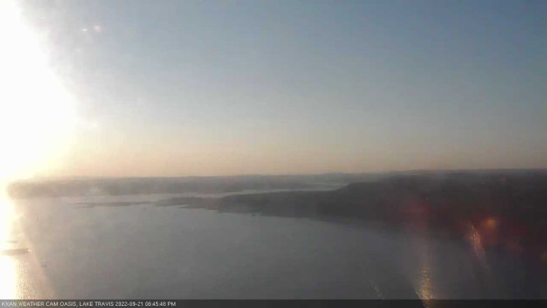Lake Travis webcam, September 21, 2022 6:45 PM CT