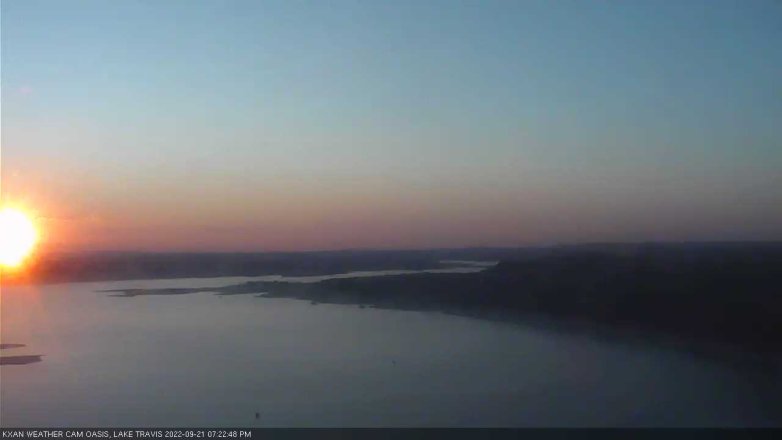 Lake Travis webcam, September 21, 2022 7:25 PM CT
