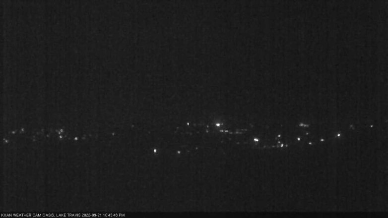 Lake Travis webcam, September 21, 2022 10:45 PM CT