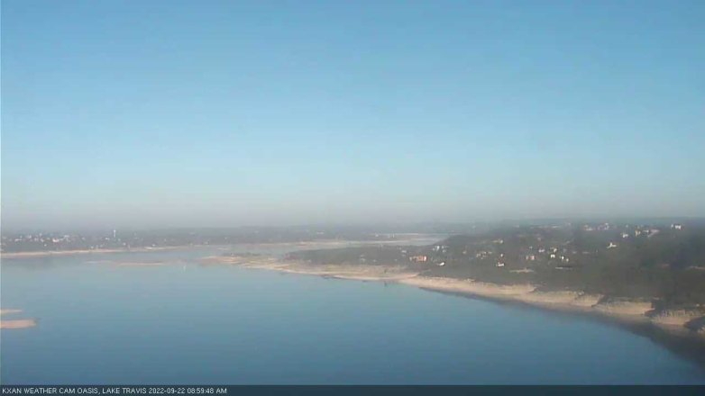 Lake Travis webcam, September 22, 2022 9:00 AM CT
