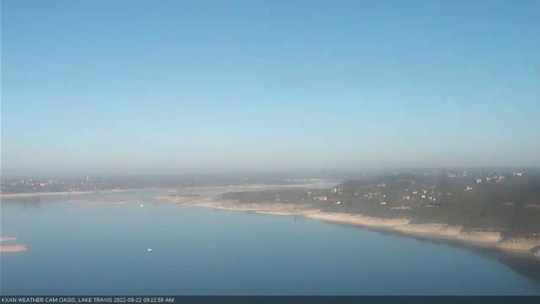 Lake Travis webcam, September 22, 2022 9:25 AM CT