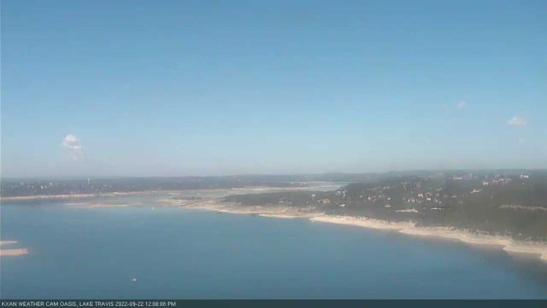 Lake Travis webcam, September 22, 2022 12:00 PM CT